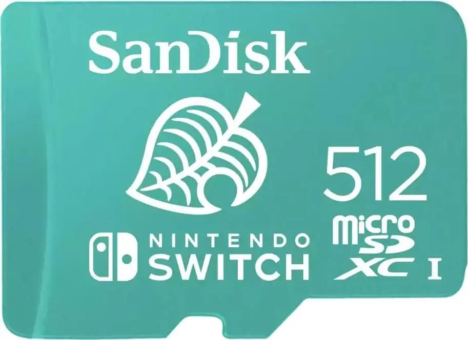 Карта памяти microSDXC UHS-I U3 Sandisk 512 ГБ, 100 МБ/с, Class 10, Nintendo Switch,  1 шт. [sdsqxao-512g-gn3zn]